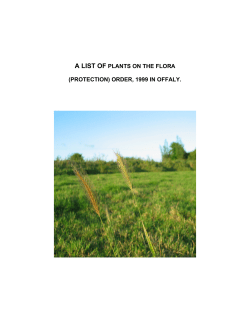 a list of plants on the flora (protection) order, 1999 in offaly.
