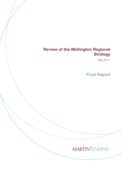 Final Report Review of the Wellington Regional Strategy