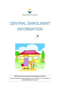 Kindergarten Central Enrolment