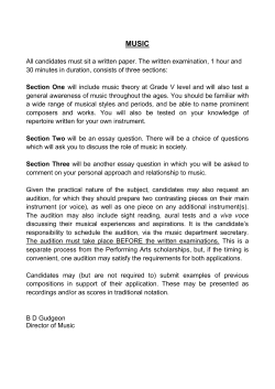 All candidates must sit a written paper. The written examination, 1