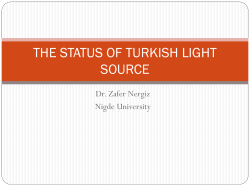 THE STATUS OF TURKISH LIGHT SOURCE