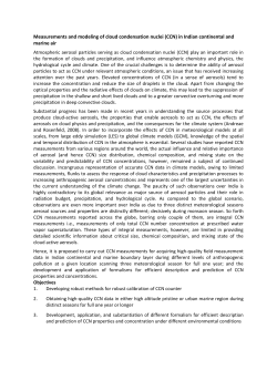 Measurements and modeling of cloud condensation nuclei (CCN) in