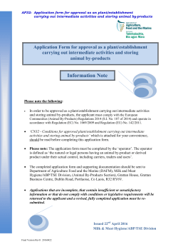 AP32 Application for approval of establishment carrying out