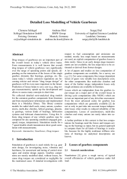 Detailed Loss Modelling of Vehicle Gearboxes