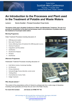 An Introduction to the Processes and Plant used in the Treatment of