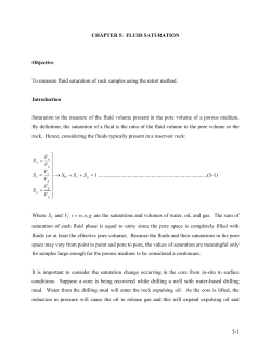 CHAPTER 5: FLUID SATURATION