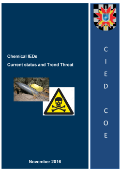 Chemical IEDs. Current status and trend threat. Last - COE C-IED