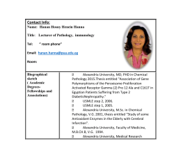 C.V - Pharos University in Alexandria