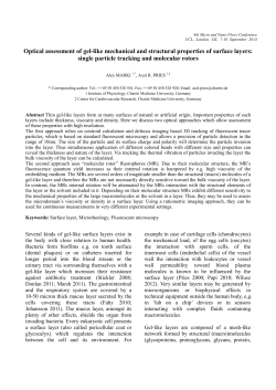 Optical assessment of gel-like mechanical and structural properties
