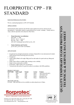 FLORPROTEC CPP &ndash; FR STANDARD BASE MATERIALS