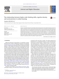 The relationships between higher order thinking skills, cognitive