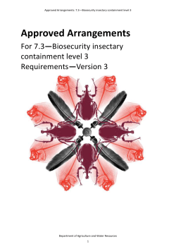 AA for biosecurity insectary containment level 3