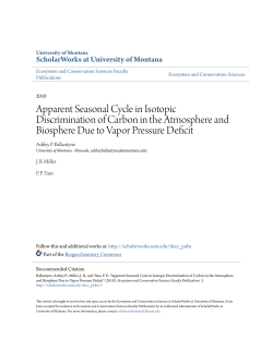 Apparent Seasonal Cycle in Isotopic Discrimination of Carbon in the