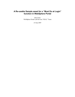 A Re-usable Sample asset for a &ldquo;Must Do at Login&rdquo; function in