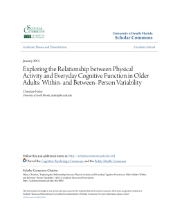 Exploring the Relationship between Physical Activity and Everyday