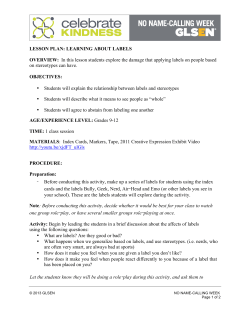 HS Lesson-Learning About Labels