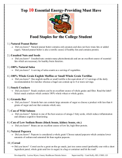 Top 10 Essential Energy-Providing Must Have Food Staples for the