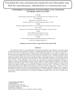 atmospheric gcm response to extratropical sst anomalies