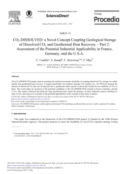 CO2-DISSOLVED: a Novel Concept Coupling Geological Storage of