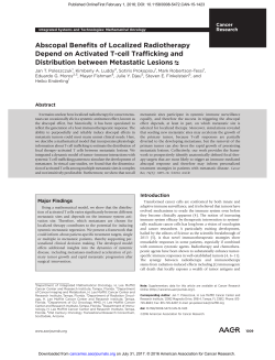 Abscopal Benefits of Localized Radiotherapy Depend on Activated T
