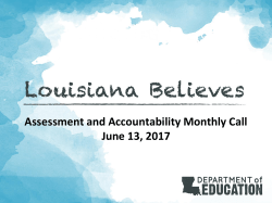 Assessment and Accountability Call June 2017