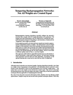 Tempering Backpropagation Networks: Not All