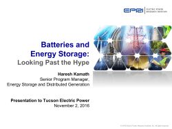 Energy Storage by EPRI - Tucson Electric Power