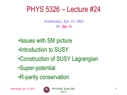PHYS 1443 &ndash; Section 501 Lecture #1