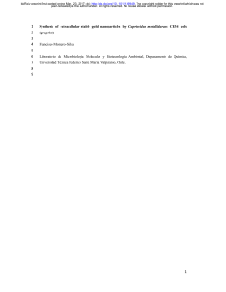 1 Synthesis of extracellular stable gold nanoparticles by