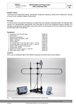 1.5.07-02 Wavelength and frequencies with a Quincke tube 1.5.07