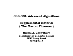 The Master Theorem
