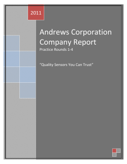 Andrews Corporation Company Report