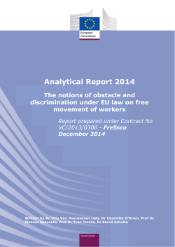 Analytical report on the notion of the restriction of the free movement