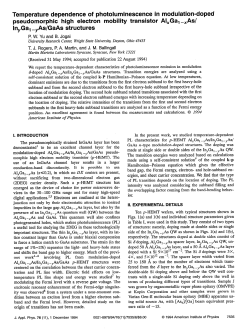 Temperature dependence of photoluminescence in modulation