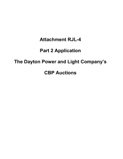 Part 2 Application - the dayton power and light company`s cbp sso