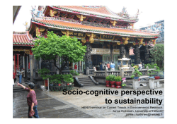 Socio-cognitive perspective to sustainability