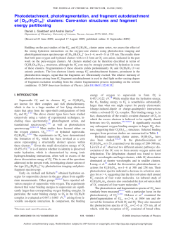 Photodetachment, photofragmentation, and fragment