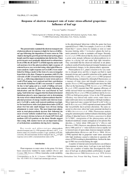 Response of electron transport rate of water stress - Vitis-vea