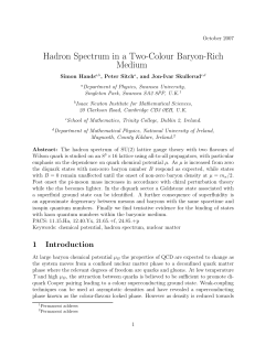 Hadron Spectrum in a Two-Colour Baryon