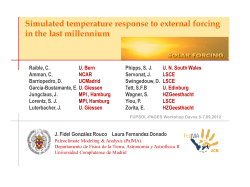 Simulated temperature response to external forcing in the last
