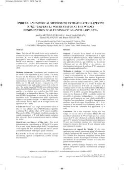 (VITIS VINIFERA L.) WATER STATUS AT THE WHOLE