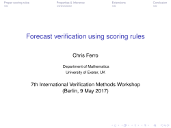 Forecast verification using scoring rules