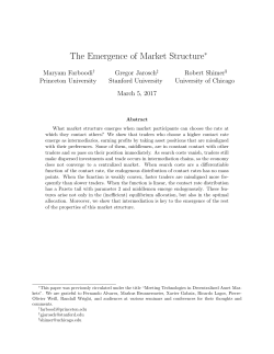 The Emergence of Market Structure