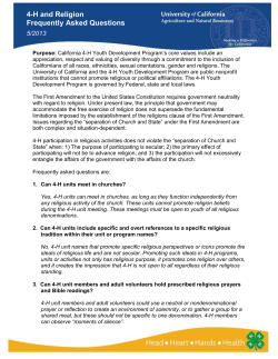 4-H_and_Religion_FAQ - California 4-H