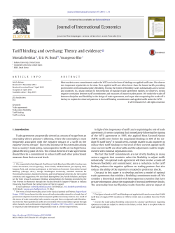Tariff binding and overhang: Theory and evidence