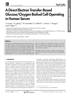 A Direct Electron Transfer-Based Glucose/Oxygen Biofuel Cell