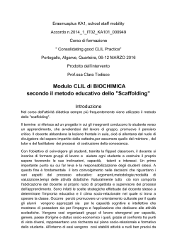 Modulo CLIL di BIOCHIMICA