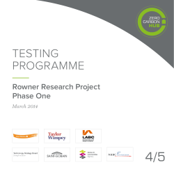 Testing Programme