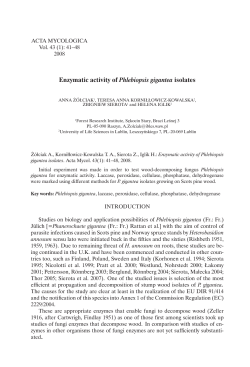 Enzymatic activity of Phlebiopsis gigantea isolates (PDF