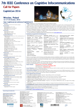 7th IEEE Conference on Cognitive Infocommunications
